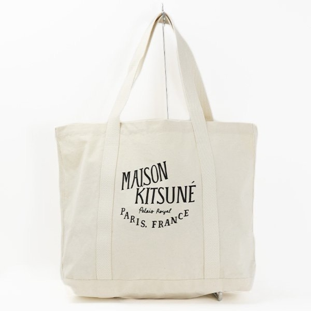 MAISON KITSUNÉ Off-White Canvas Tote Bag